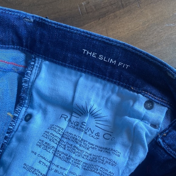 Rising Sun & Co the‎ slim fit denim repreve size 30x34 mid wash jeans - Picture 5 of 5
